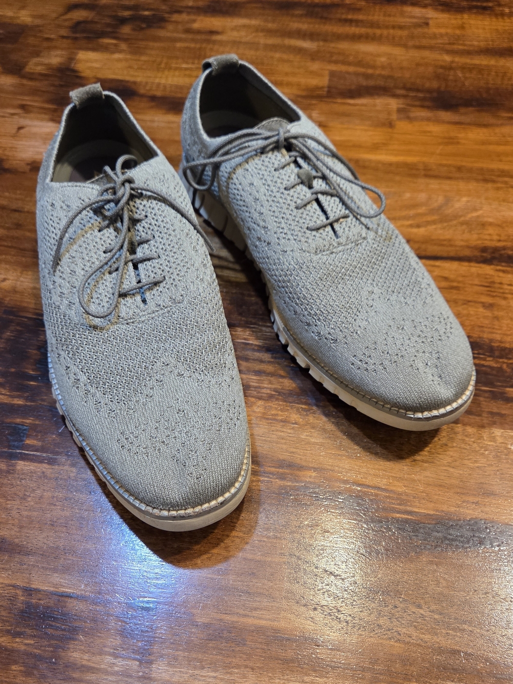 Cole Haan Zerogrand Wingtip Oxfords Sage Green Stitchlite Men’s Sz 12M Boho